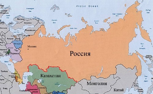 Рис. 1. Границы России